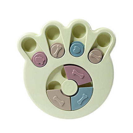 Dog Treat Dispenser Food Puzzle Toy Interactive Training Feeder Pet Supply Bowl - Hexagon-Pink.