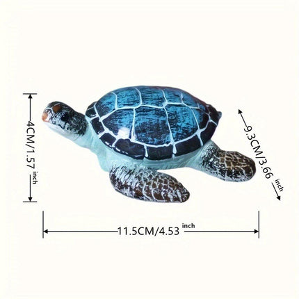 Resin Sea Turtle Aquarium Ornament Underwater Decor for Home and Fish Tank Use.