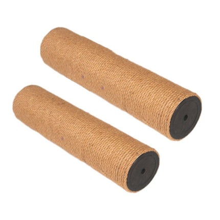 2pcs Sisal Cat Scratching Post Climbing Frame Replacement Pole for Cats Activity - 20cm.