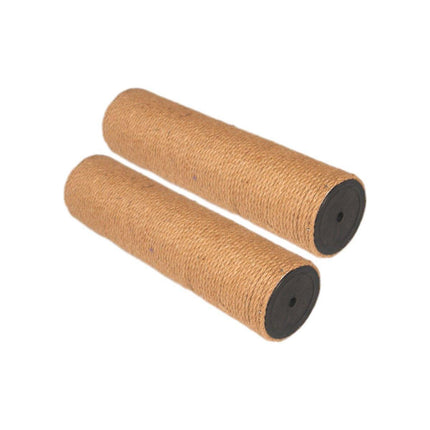2pcs Sisal Cat Scratching Post Climbing Frame Replacement Pole for Cats Activity - 20cm.