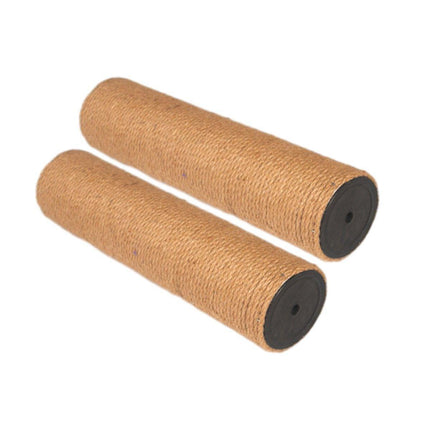 2pcs Sisal Cat Scratching Post Climbing Frame Replacement Pole for Cats Activity - 20cm.