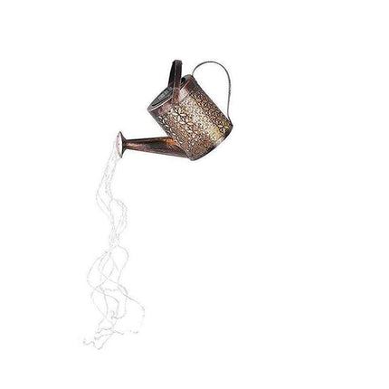Solar Led Watering Can String Light Outdoor Garden Art Waterfall Lamp Decoration - Style A: Shower + Lamp.
