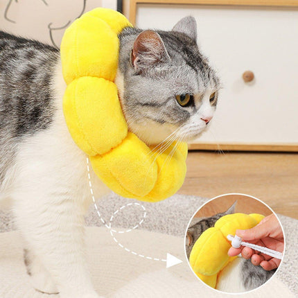 Sunflower Elizabeth Collar for Cats and Dogs Anti Licking Sterilization Headgear - M.