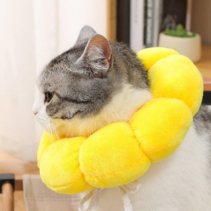Sunflower Elizabeth Collar for Cats and Dogs Anti Licking Sterilization Headgear - M.