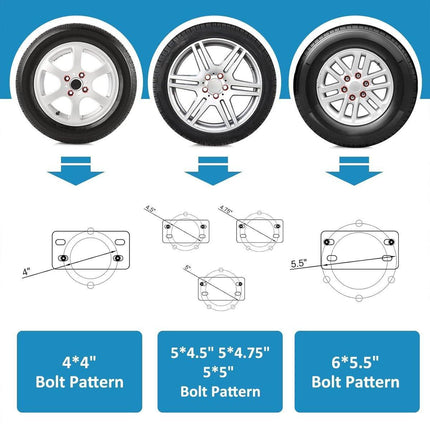 Heavy Duty Car Trailer Spare Tire Carrier Mount Universal Steel 150 lbs Capacity.