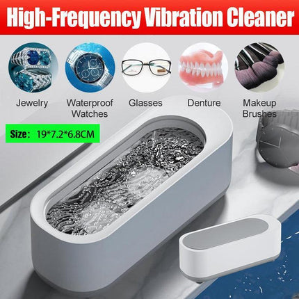 Sonic Wave Jewelry Glasses Watch Cleaner Tank Portable 300ml.