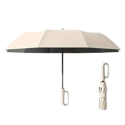 Automatic Folding UV Protection Umbrella Unisex Dual Purpose Rain Sun Umbrella - Blue.