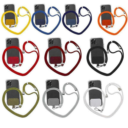 Adjustable Phone Lanyard with Patch for Most Cases Neck Strap Holder - Light Grey.