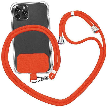 Adjustable Phone Lanyard with Patch for Most Cases Neck Strap Holder - Light Grey.