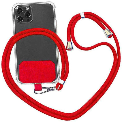 Adjustable Phone Lanyard with Patch for Most Cases Neck Strap Holder - Light Grey.