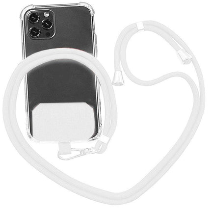 Adjustable Phone Lanyard with Patch for Most Cases Neck Strap Holder - Light Grey.