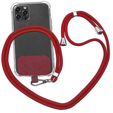 Adjustable Phone Lanyard with Patch for Most Cases Neck Strap Holder - Light Grey.