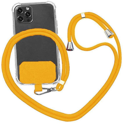 Adjustable Phone Lanyard with Patch for Most Cases Neck Strap Holder - Light Grey.