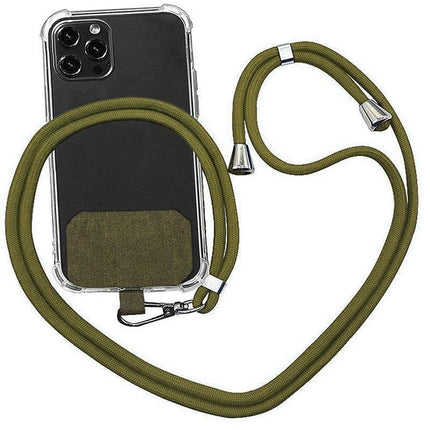 Adjustable Phone Lanyard with Patch for Most Cases Neck Strap Holder - Light Grey.