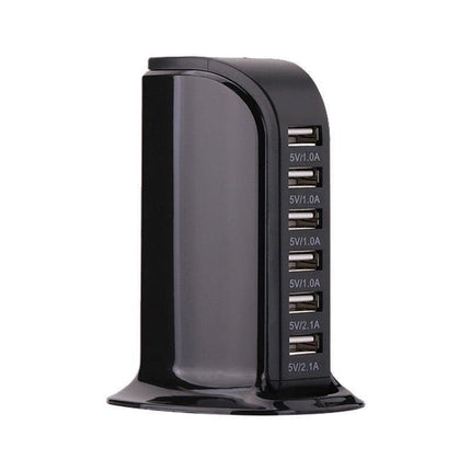 6Ports Charging Station Usb Desktop Charger Rapid Tower Power Adapter Wall Hub.