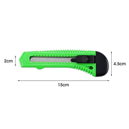 1/2/3PCS Utility Stanley Knife With Blades Blade Retractable Heavy Duty Box Cutter - Green-1PC.