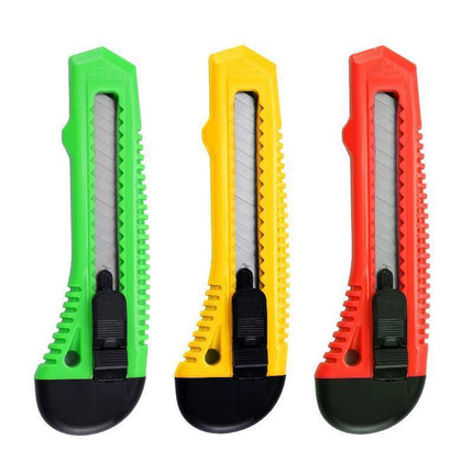 1/2/3PCS Utility Stanley Knife With Blades Blade Retractable Heavy Duty Box Cutter - Red-1PC.