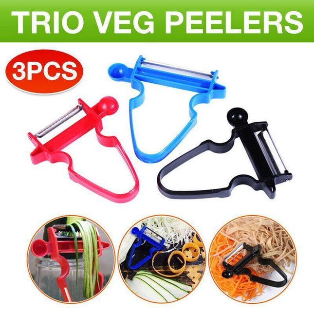 3PCS Multi-Function Vegetable Peelers Set Slicer and Julienne Tools.