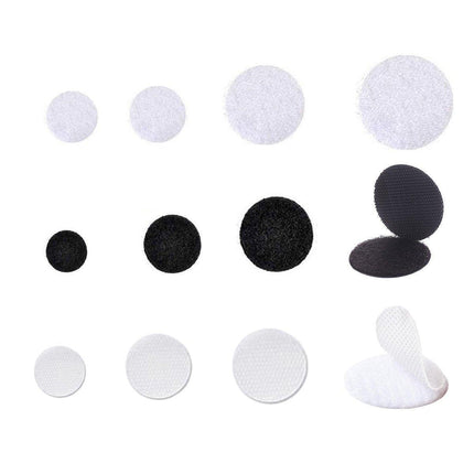 Strong Sticky Round Self Adhesive Dots DIY Bond Tape No Mark Fasteners - White 30Pairs - 15mm.