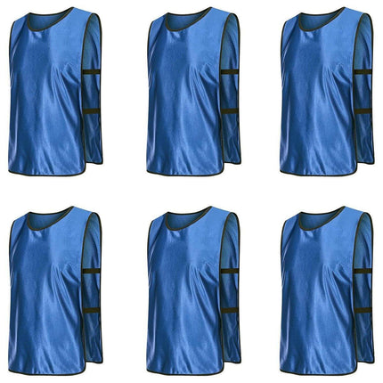 6X Sports Training Bibs Soccer Vests Group Team Bibs Basketball Cricket Football - Grass Green-S.