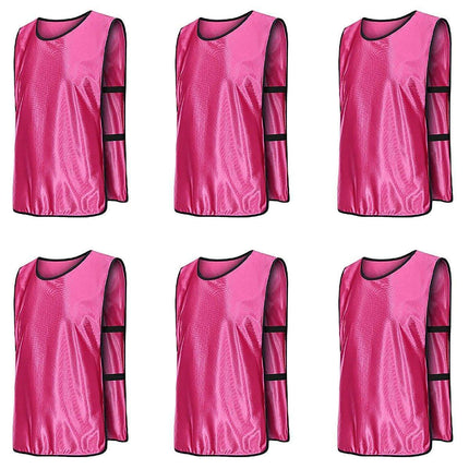 6X Sports Training Bibs Soccer Vests Group Team Bibs Basketball Cricket Football - Grass Green-S.