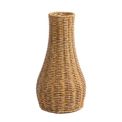 Imitation Rattan Woven Vase Decorative Flower Vase Arrangement for Home Decor - Small.