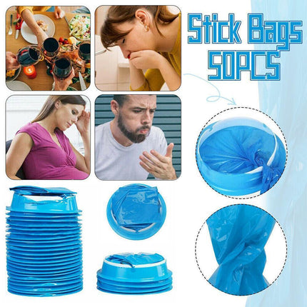 50X Leakproof Vomit Bags for Travel and Emergency Use.