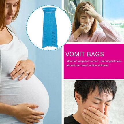 50X Leakproof Vomit Bags for Travel and Emergency Use.