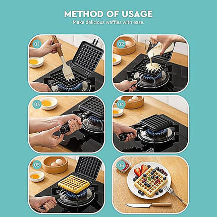 Waffle Pan Mould DIY Cake Baking Tool Lattice Muffin Mold Tray for Kitchen Oven.