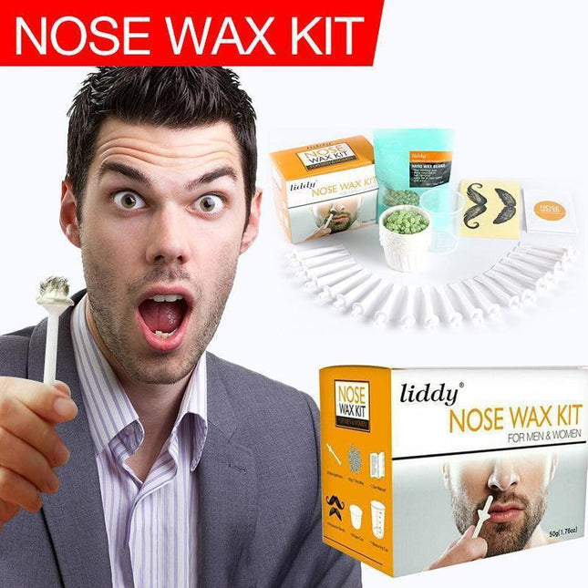 Nose Ear Hair Removal Wax Kit Sticks Easy Mens Nasal Waxing Remover Strips.