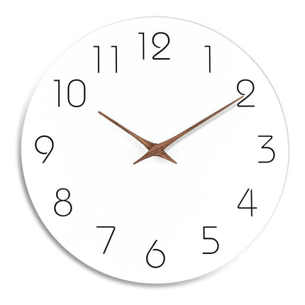 12 Inch Digital Wall Clock Simple Hanging Watch for Living Room Home Decoration - Black.
