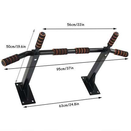 Wall Mounted Pull Chin Up Bar Home Gym Training Workout Dip Bar Exercise Fitness.
