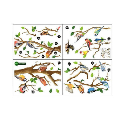 130x65cm Removable Wall Stickers Birds On Tree Branch Wall Decor Decal Home.