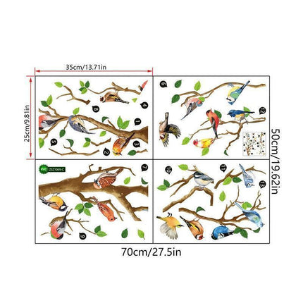 130x65cm Removable Wall Stickers Birds On Tree Branch Wall Decor Decal Home.