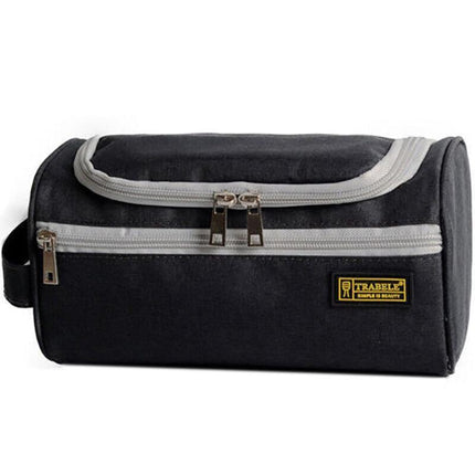Large Capacity Men Travel Toiletry Kit Wash Bag Waterproof Cosmetic Bags Holder - Grey.