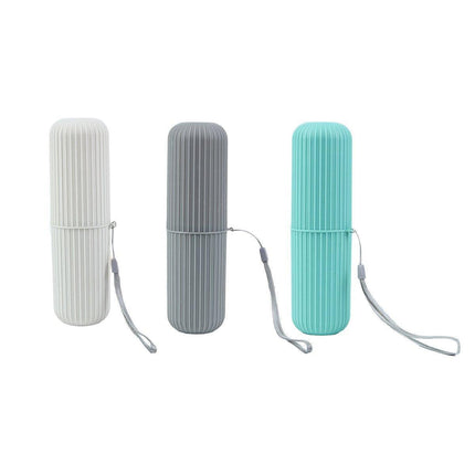 Travel Toothbrush and Toothpaste Holder Portable Bathroom Storage Box Case Cover - Green.