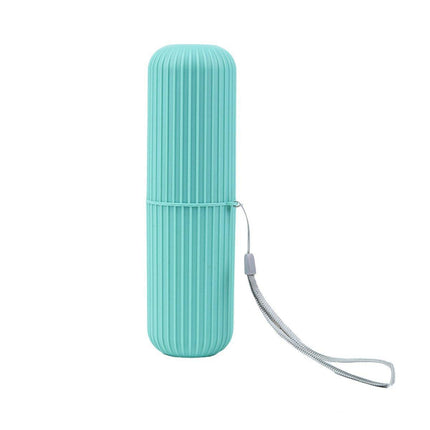 Travel Toothbrush and Toothpaste Holder Portable Bathroom Storage Box Case Cover - Green.