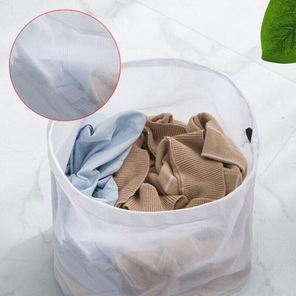 Laundry Washing Mesh Net Bag Drawstring Delicate Cloth Cleaning Clothes Lingerie - L (60*50CM).