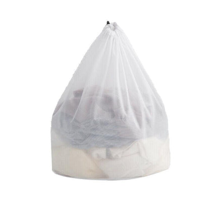 Laundry Washing Mesh Net Bag Drawstring Delicate Cloth Cleaning Clothes Lingerie - M (50*40CM).
