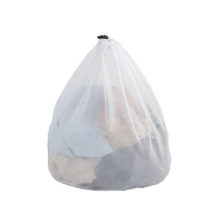 Laundry Washing Mesh Net Bag Drawstring Delicate Cloth Cleaning Clothes Lingerie - M (50*40CM).