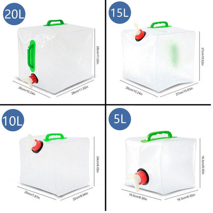 Portable Folding Water Bag Compression Bucket Outdoor Sports Cycling Equipment - 10L.