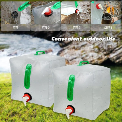 Portable Folding Water Bag Compression Bucket Outdoor Sports Cycling Equipment - 10L.