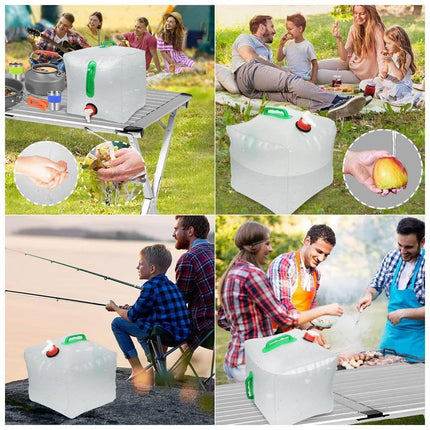 Portable Folding Water Bag Compression Bucket Outdoor Sports Cycling Equipment - 10L.