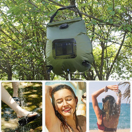 20L Camp Shower Bag Solar Heat Water Pipe Portable Camping Hiking Travel Outdoor.