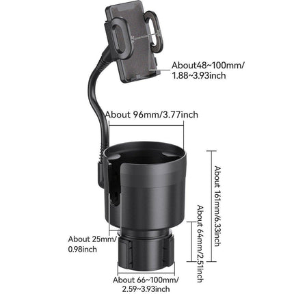 2 in 1 Car Phone Holder and Cup Holder Drink Organiser Water Bottle Holder.