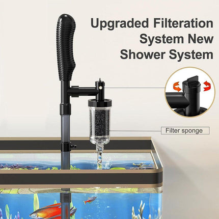 Aquarium Multi-function Water Changer Suction Pump For Tank Cleaning Fish Waste.