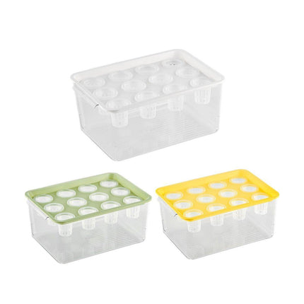 Transparent Rectangular Aquarium 12Hole Lid Portable Hydroponic Plant Fish Tank - Green.