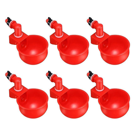 6x Automatic Chicken Water Cup Waterer Poultry Drinking Bowl Feeder Drinker Tool.
