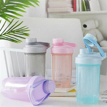 500ml Protein Powder Shake Ball Bottle Sport Mixer Shaker Mixing Drinking Cup - Pink.