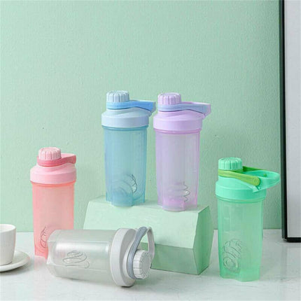 500ml Protein Powder Shake Ball Bottle Sport Mixer Shaker Mixing Drinking Cup - Pink.